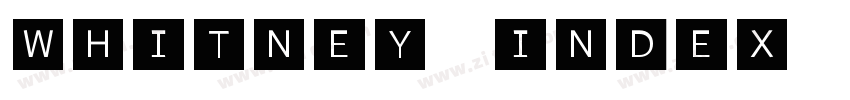 Whitney Index Black字体转换